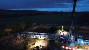 Overnight Installation of Acrow Temporary Bridge in Craigo, Scotland