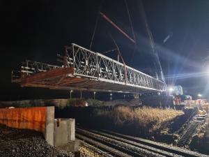 Overnight Installation of Acrow Temporary Bridge - Craigo, Scotland