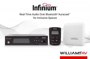 Infinium System by Williams AV - Real-Time Audio over Bluetooth Auracast for Inclusive Spaces