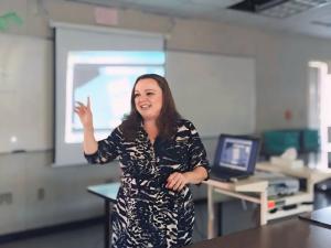 Marcia Barahona, Founder and CEO of ExecBloom, a San Francisco Bay Area Multicultural Leadership Consultancy, facilitating a workshop. ExecBloom provides executive coaching, team leadership development, and workshop facilitation.