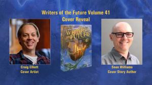 L. Ron Hubbard Presents Writers of the Future Volume 41 reveal featuring artist Craig Elliott and author Sean Williams.