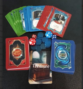 The components of the Dolven Runes Gambit deck