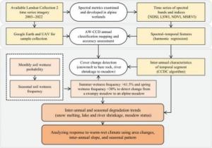 Fig 1. Flowchart for mapping and analysis of the Maidika Wetland.