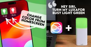 Apple Siri and homescreen widgets for the Luxafor Bluetooth Pro