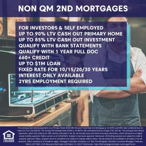 Non QM 2nd Mortgages Using Alternative Income Such as Bank Statements and P&L