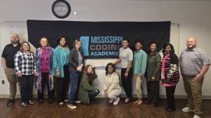 The students and instructors of Cohort I of Mississippi Coding Academies Miss-Lou / Natchez Campus begin the first steps into a new era of tech training for the region.