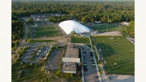 Drone View of Union Point Sports 22-acre Sports Campus Located in Weymouth, MA