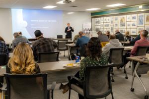 Peter Pilarski delivers AI training to tourism professionals