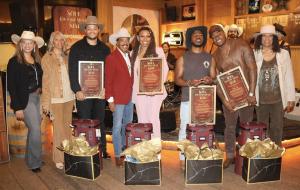 L-R Michelle R Johnson, Valeria Howard-Cunningham, Tylar Bryant, Obba Babatunde, Dacia Kings, Michael B. Whit, Kirk Jay, Margo Wade-LaDrew