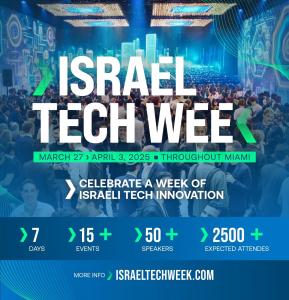 Israel Tech Week 2025 (ISRTW) will debut in Miami from March 27 – April 3, 2025, bringing together a dynamic global community to celebrate Israeli ingenuity and showcase South Florida’s growing strength as a leading tech hub