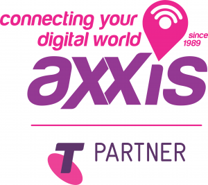 axxis Logo in Portrait with T Partner