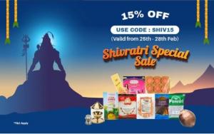 Mahashivratri Special Offer on Dookan! Get 15% off on puja items & groceries. Use code SHIV15 from Feb 25-28. Shop now & celebrate with ease!