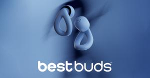 BestBuds Signature New Product, BoomBuds, in Ocean Blue.