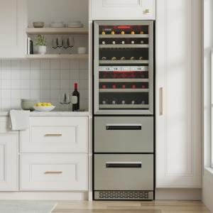 Triple-Zone Wine Refrigerator Offers Versatile Storage for Wine and Beverages