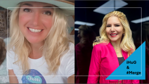 Headshots of two women posted side by side