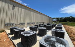Array of HVAC Condenser Coils for Cultivation Climate Control