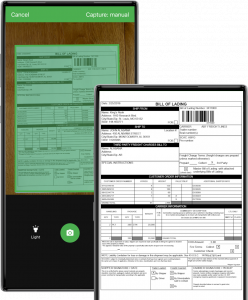 Scan a bill of lading with Docutain Document Scanner SDK