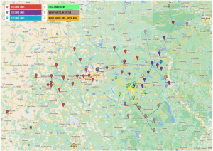 Map of the Freedomlink Network