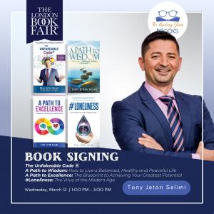 The Reading Glass Books is delighted to host an exclusive book signing event with the internationally recognized author and emotional intelligence expert, Tony Jeton Selimi Tony Jeton Selimi