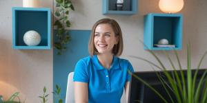 image of a receptionist smiling