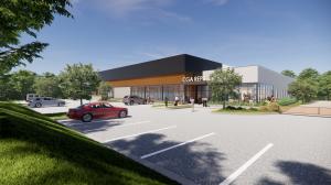 CGA Reps HQ - 3D design rendering main entrance