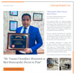 Dr.Vaseem Chodhary awarded as 'Best Homeopathy Doctor in Pune' at the National Healthcare Service Excellence Awards 2024