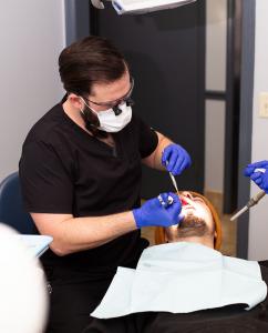 Dr. Bratton Applies Resin Veneers to a Patient