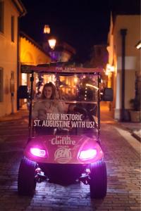 Haunted in Pink Golf Cart in St. Augustine