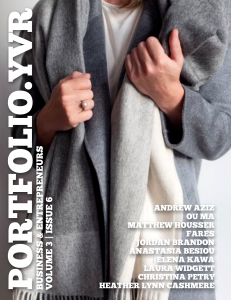 Cover of Issue #6 of Portfolio.YVR featuring Heather Lynn Cashmere