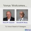 Verus LLC Welcomes Perry Cozzone and The Honorable Donald M. Remy to Its Board of Managers