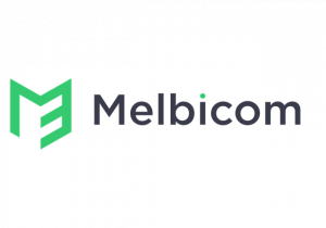 Green and black logo with stylized "M" on the left and the text "Melbicom" on the right.