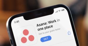 Asana Mobile App in App Store Displayed on Iphone