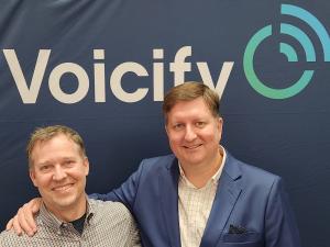 Jeff McMahon and Will Clem celebrate the acquisition of Bite Ninja by Voicify