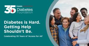Diabetes Foundation logo – Celebrating 35 Years of ‘Access for All’