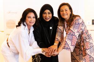 From left to right: Demetra Hampton, H.E.Laila El Aftani, Laura Somma