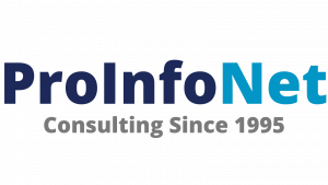 Logo that reads "ProInfoNet: Consulting Since 1995"