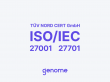 As security breaches shake the finance industry, Genome achieves ISO 27001 and 27701