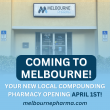 Melbourne Pharma Opens Doors April 1st
