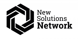 Black hexagon logo for New Solutions Network