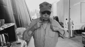 Musician Neil Young with a harmonica in the documentary film Coastal by Daryl Hannah