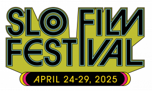 SLO Film Festival 2025 logo in green and black with the dates