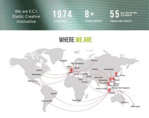 Map of Global Location of ECI Elastic Facilities