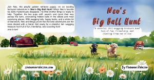 Author Shannon Robeson Publishes New Children’s Book, Neo’s Big Ball Hunt: A Delightful Adventure for Young Readers! A photo of the front cover of Neo's Big Ball Hunt by Shannon Robeson. Cover has two puppies running on a farm.