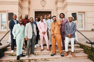 Members of Black Menswear pose at the inaugural Spirited Soiree event in Los Angeles in 2024.