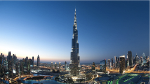 Dubai skyscrapers, nightlife