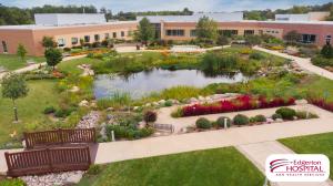 Scenic view of Edgerton Hospital's garden