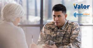 Soldier speaks to therapist
