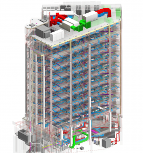 BIM Model of High-rise building’s MEP systems