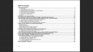 Titans Space Industries Investment Thesis Table of Contents