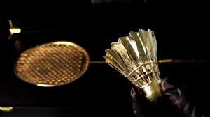 Leronza 24K Gold Badminton Racket and Shuttlecock